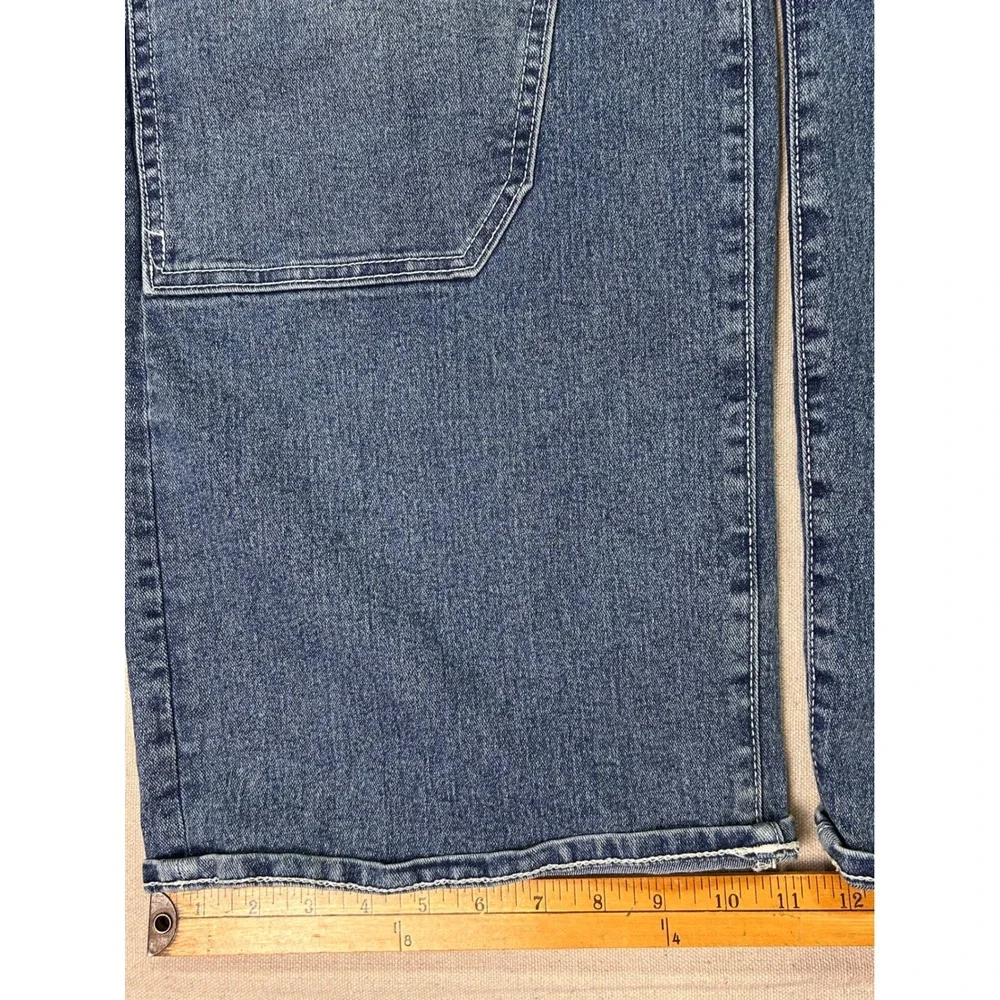 True Religion Mens 36 Vinny Ultra Baggy Carpenter Pants Blue Denim Double Knees